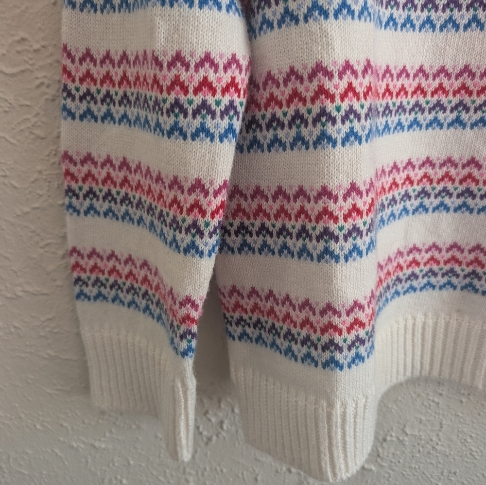 Talbot's Petite Multicolored Pattern Sweater - Picture 4 of 7